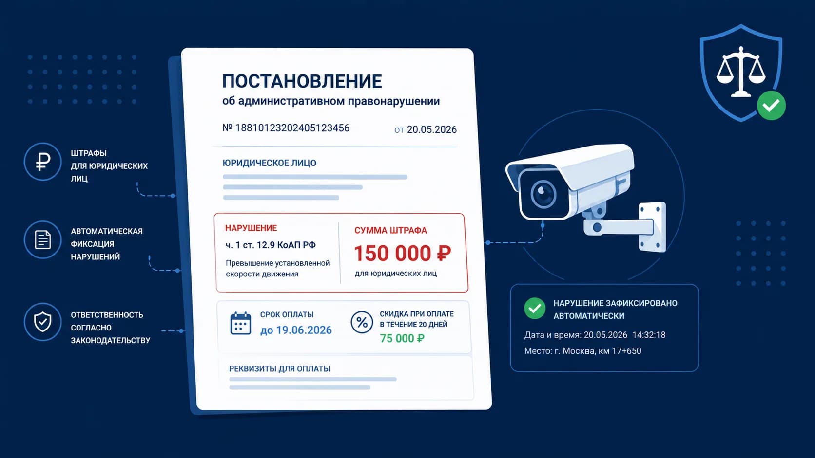 Штрафы ГИБДД для автопарков в 2026 году