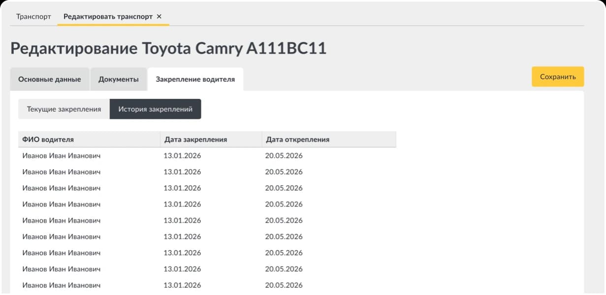 История и закрепления