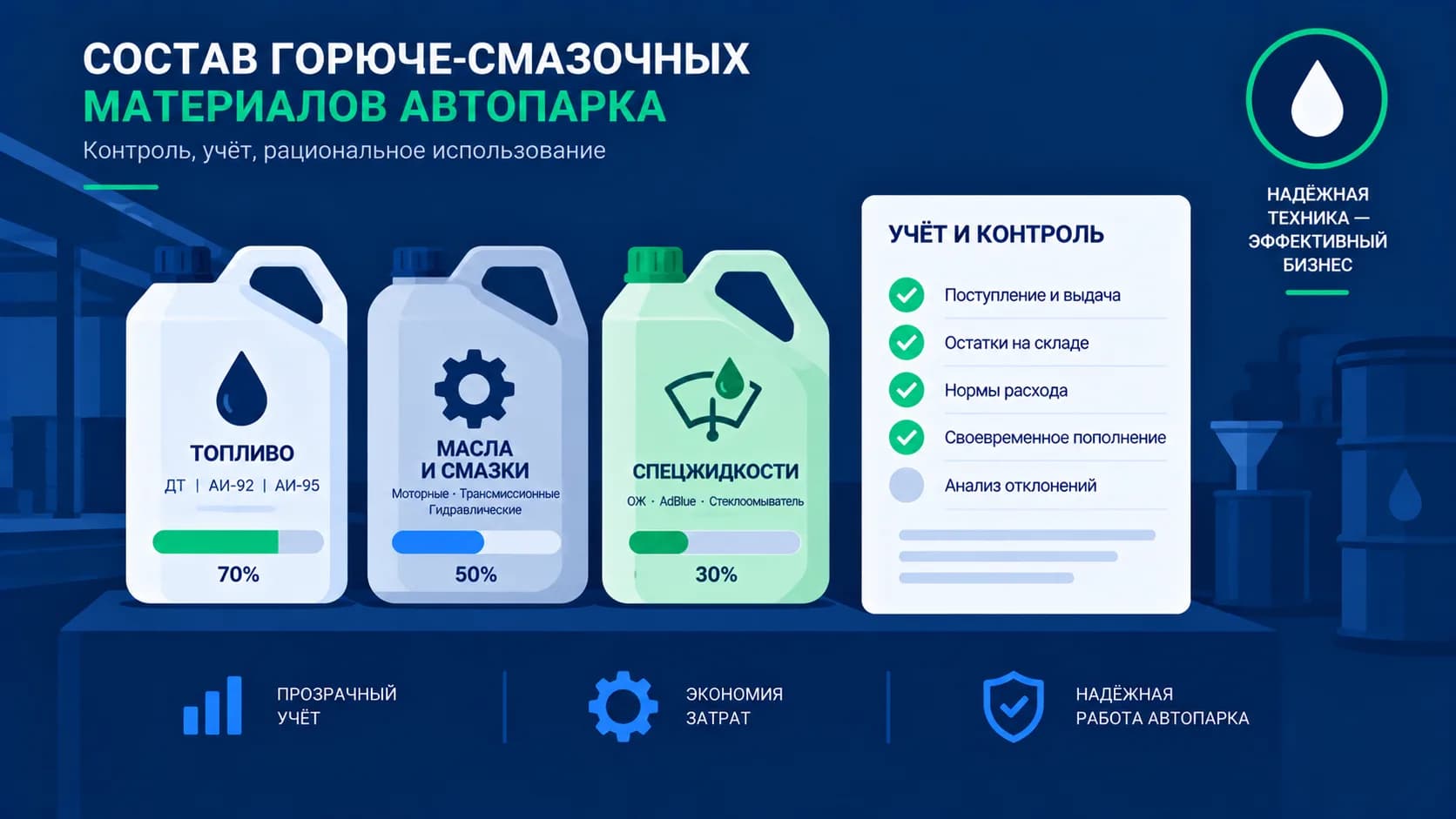 Что относится к ГСМ: полный список от топлива до тормозной жидкости