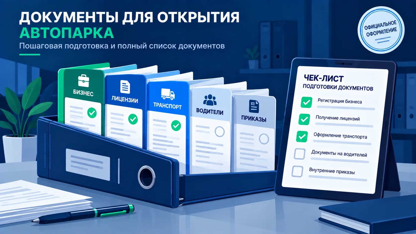 Какие документы нужны для открытия автопарка: полный список на старте
