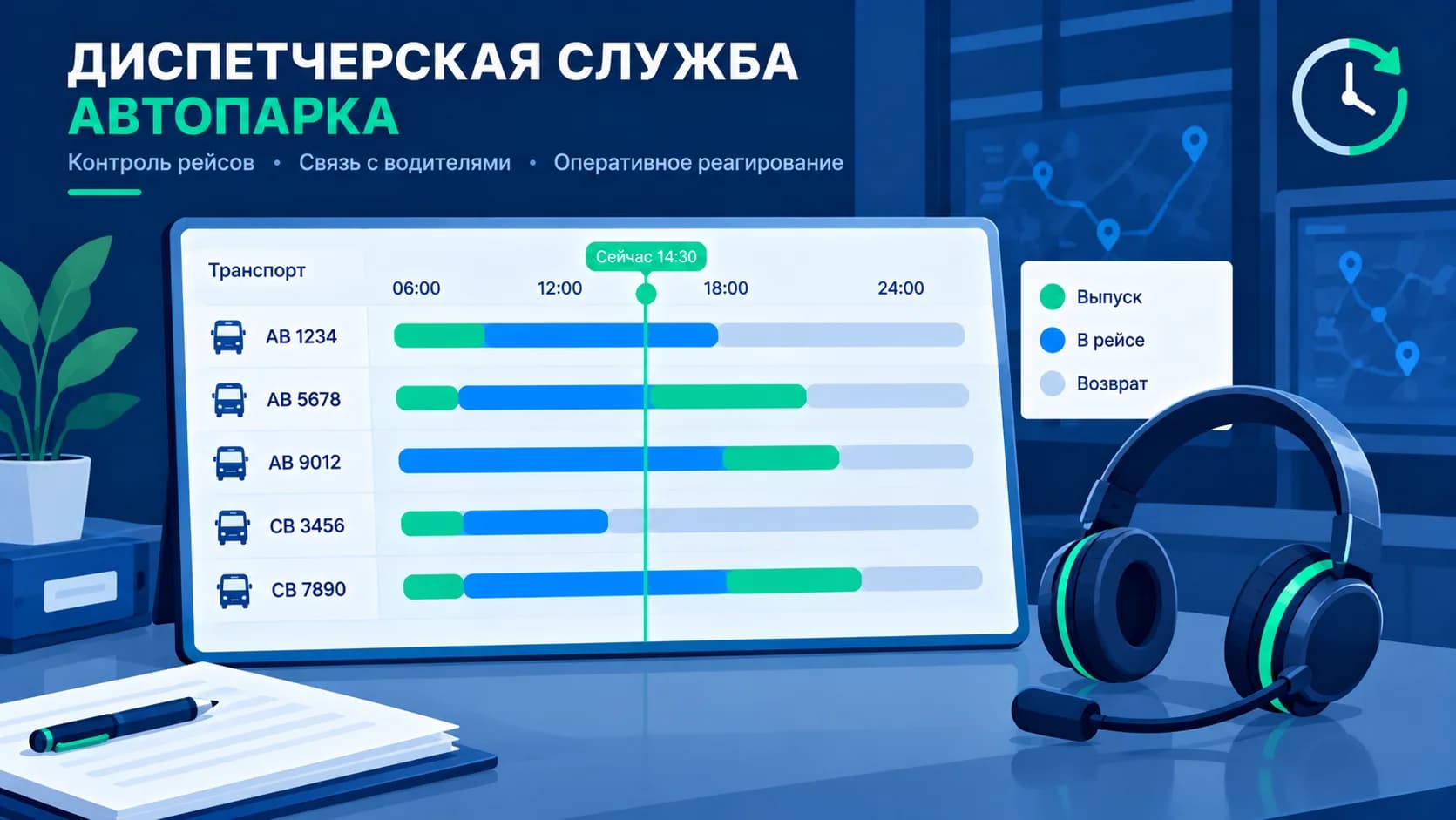 Как организовать диспетчерскую службу в автопарке: функции, регламент и показатели