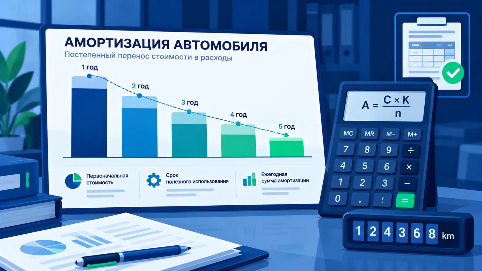 Амортизация автомобиля в автопарке: как считать в бухгалтерском и налоговом учёте
