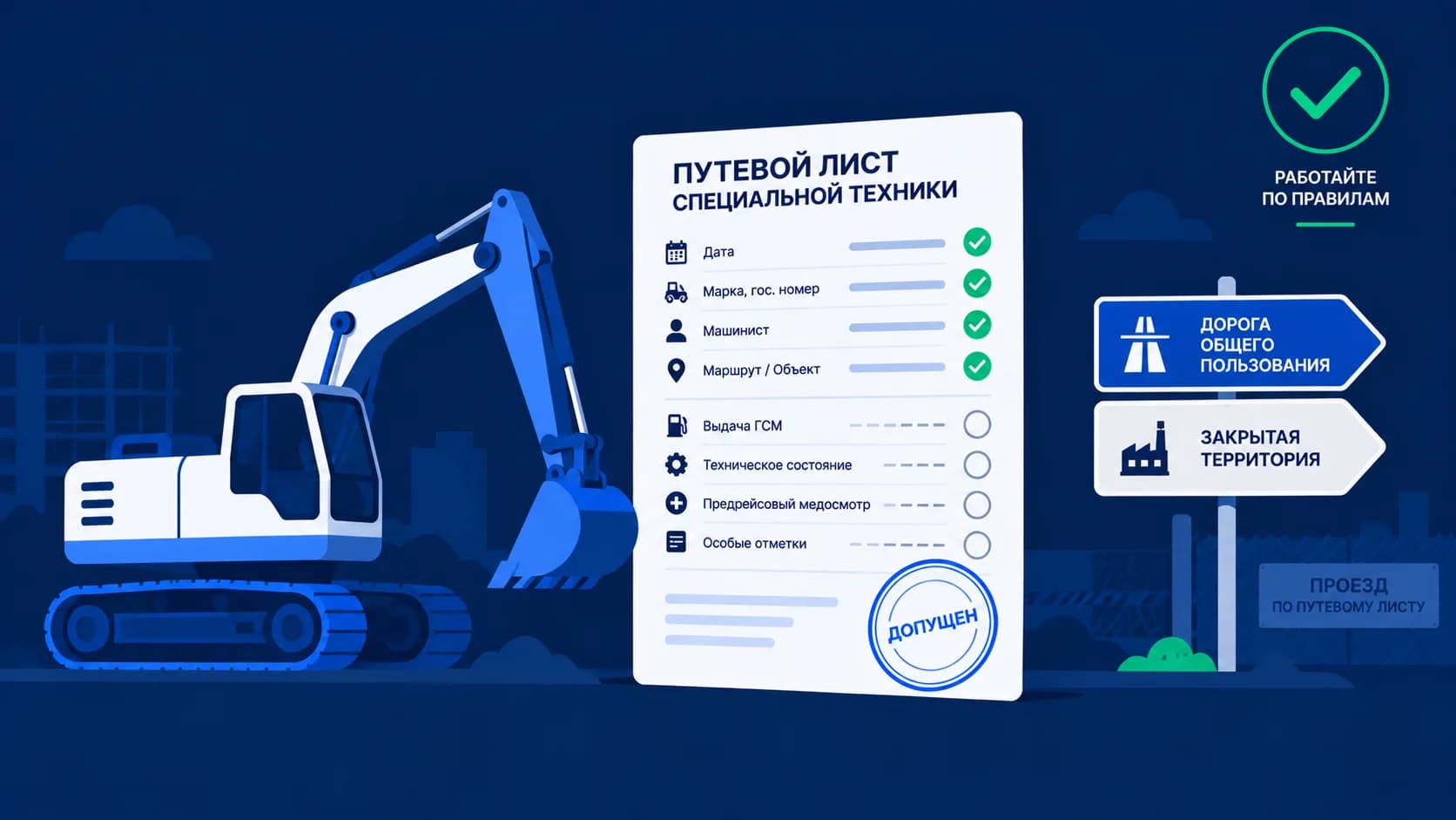 Нужен ли путевой лист для спецтехники