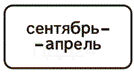 Табличка 8.5.8 — время действия по месяцам
